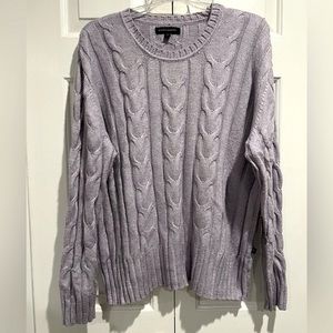 BANANA REPUBLIC 💜 Lavender, Long Sleeve, Cable , Pullover Sweater